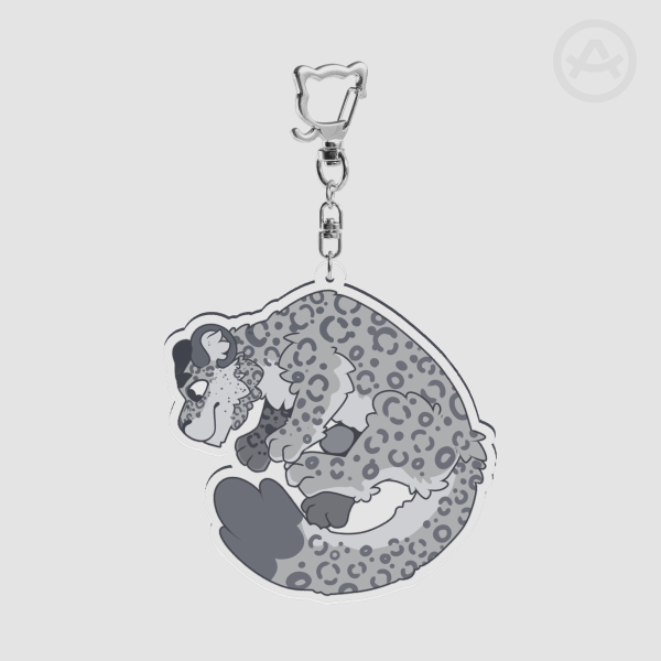 Snow Leopard Keychain