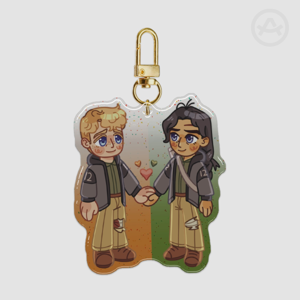 everlark epoxy glitter keychain