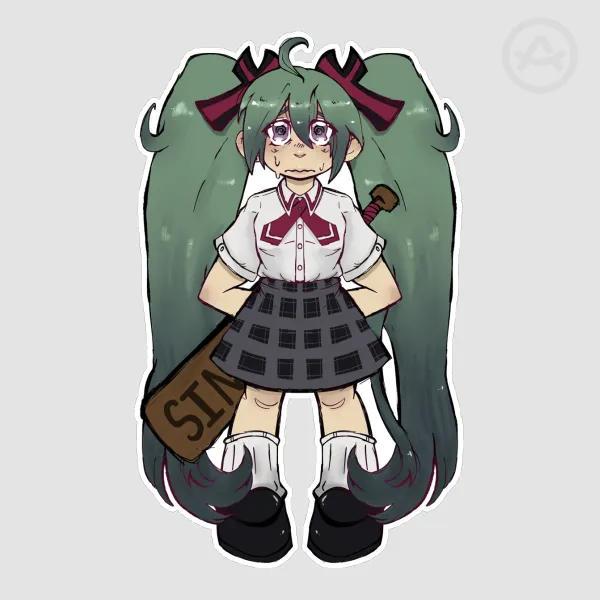 Rotten Girl Hatsune Miku (sticker)