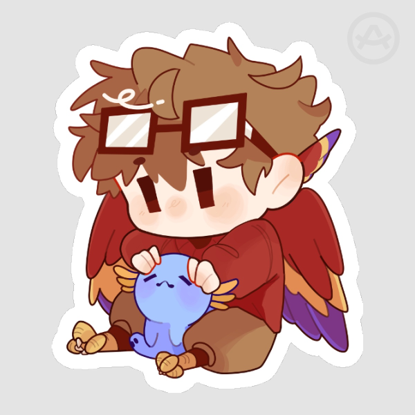 Grian Hermitcraft Axolotl (Duck) Sticker