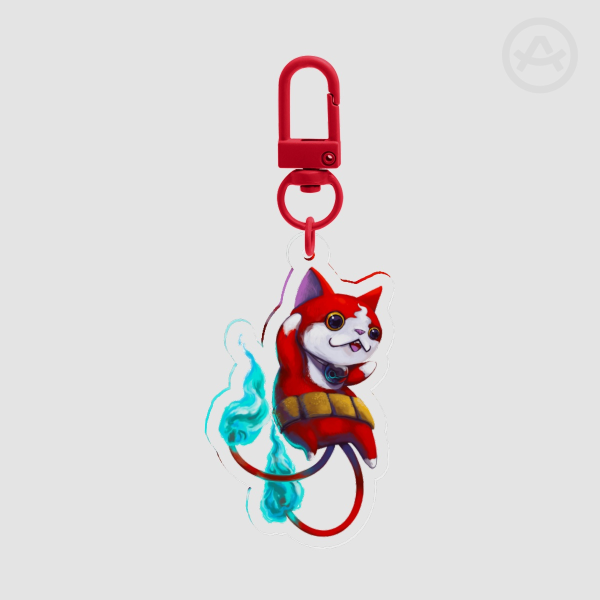 Ghost Kitty Clear Acrylic Keychains