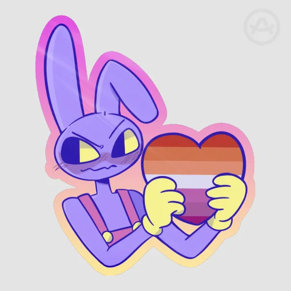 Lesbian Jax Colored Edge Die Cut Stickers