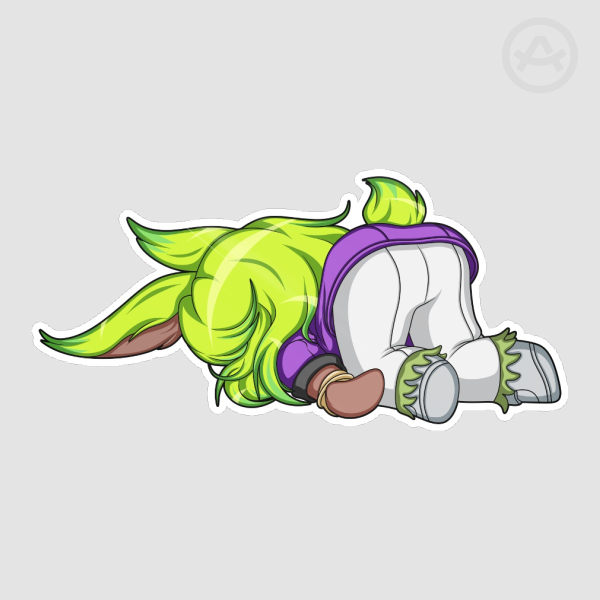Knockout! Dancing Green Die Cut Stickers