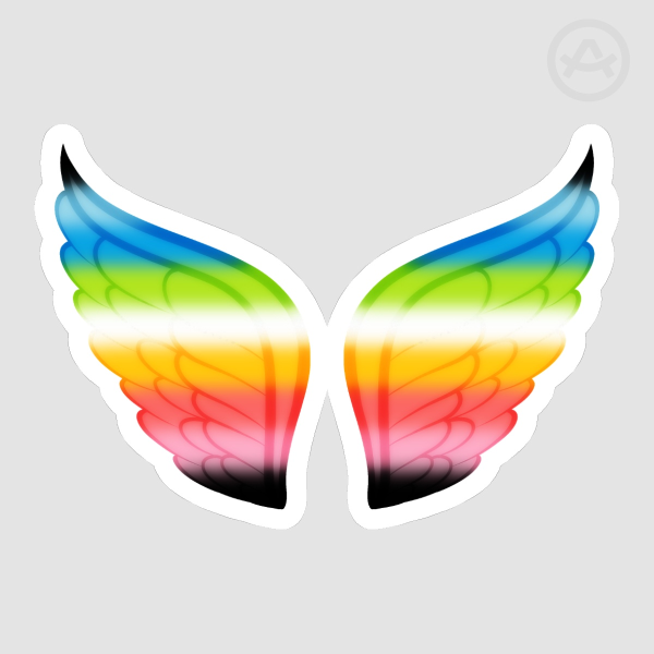 queer wings pride sticker