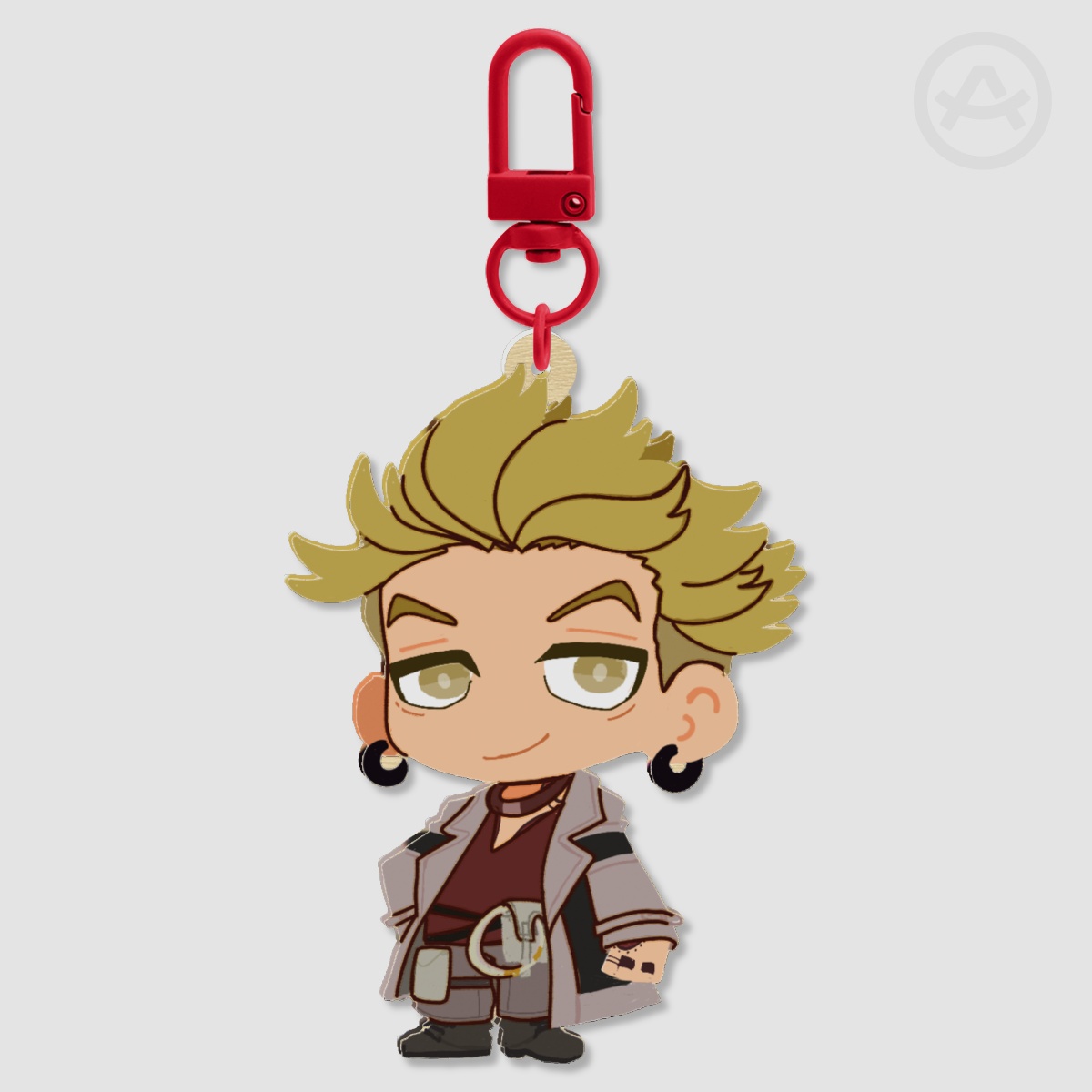 Enjin Mock Rubber Wooden Keychain
