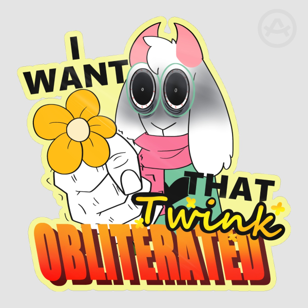 Twink Obliterator Ralsei Sticker
