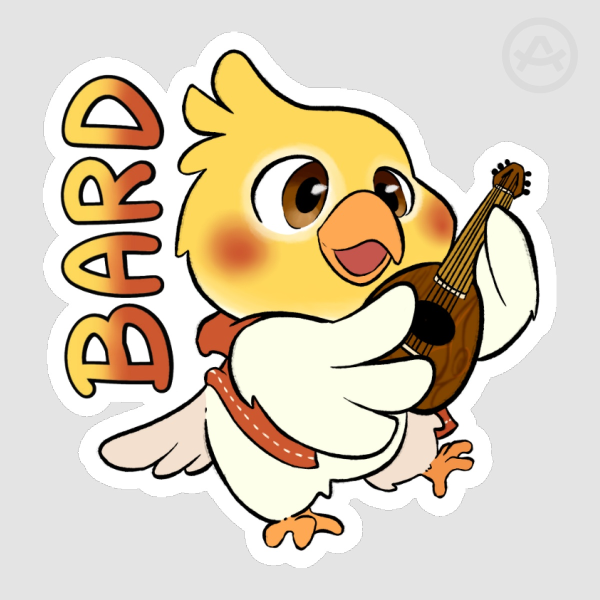 Cockatiel Bard 3 Stickers