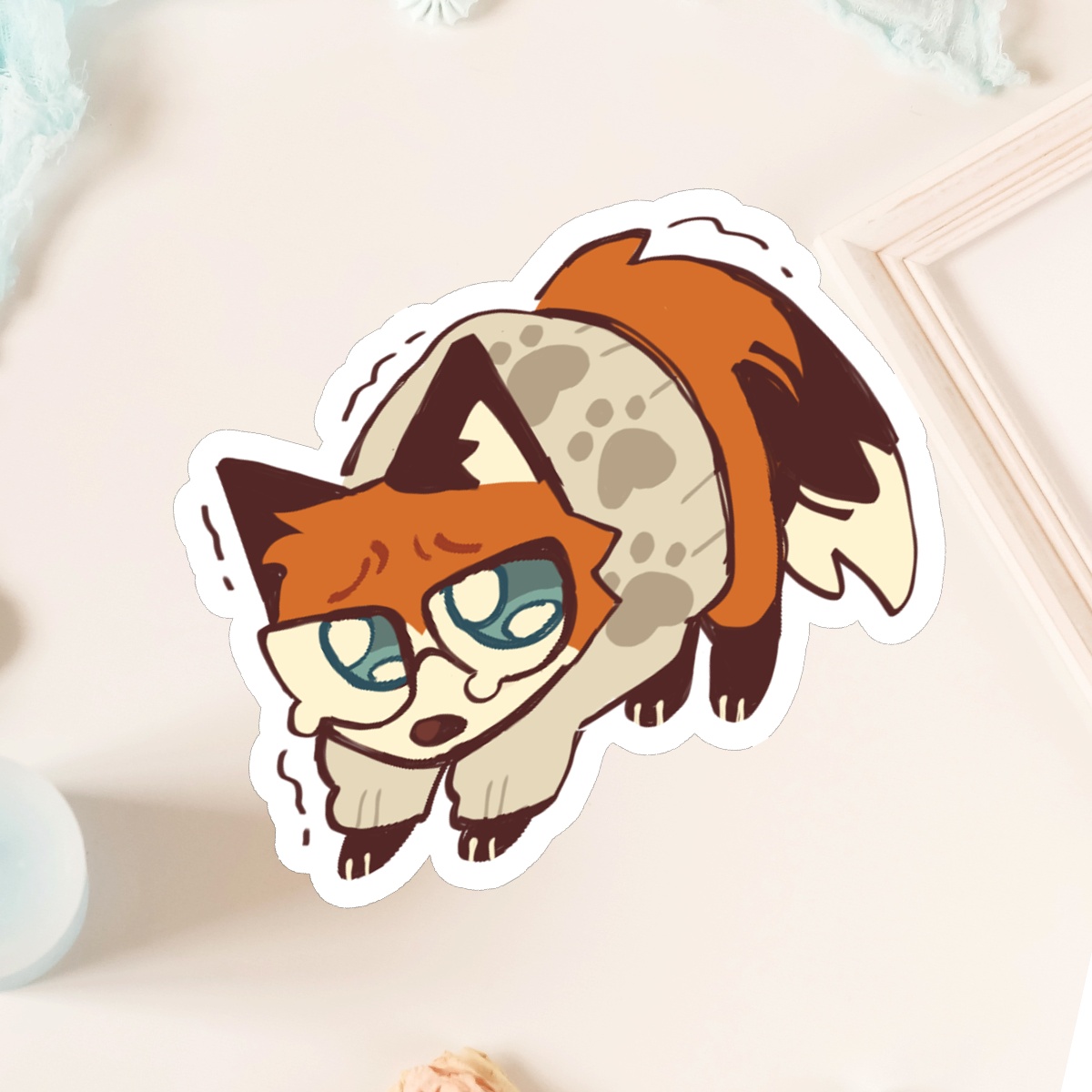 Scared Fox Grace | Sticker