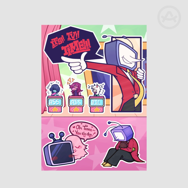 Deltarune Tenna Stickersheet