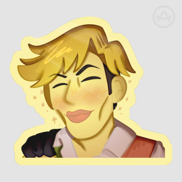 Mogging Flowery Glossy Sticker