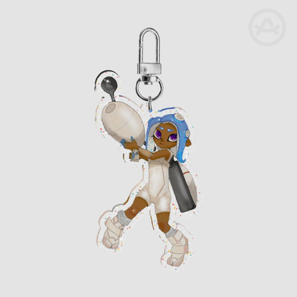Glitter Acrylic Agent 8 Keychain