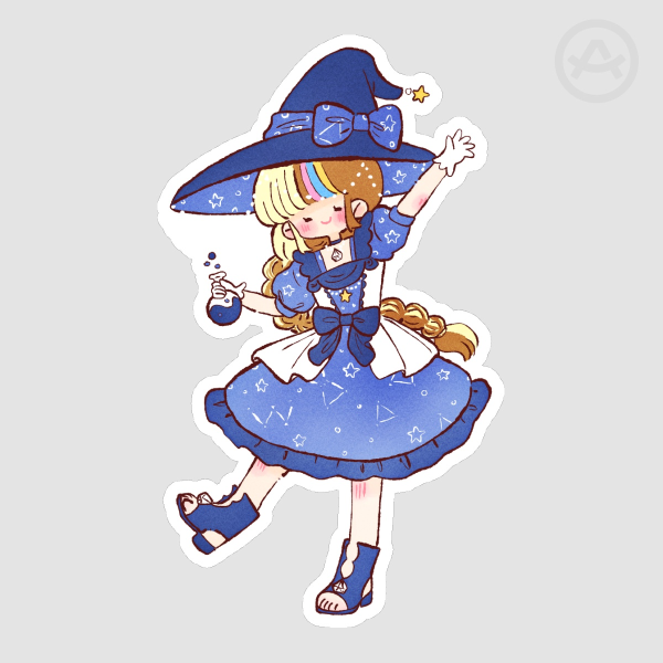 Cosmic Witch Galaco Die Cut Stickers