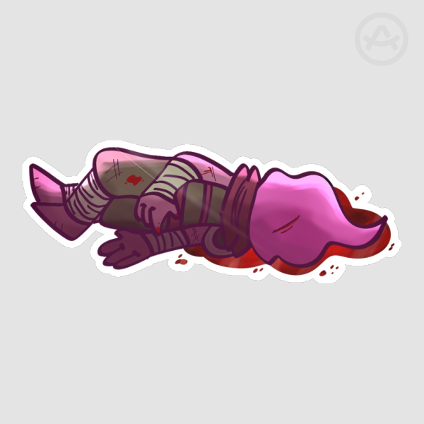DEAD CELLS YOU DIED Sticker