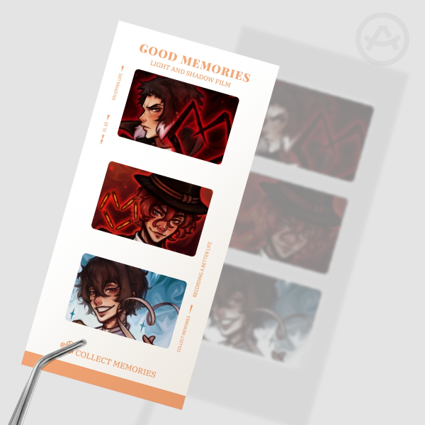 soukoku and akutagawa Triple Film Polaroid Photocard