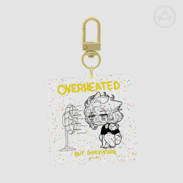 Overheated Glitter Acrylic Keychain