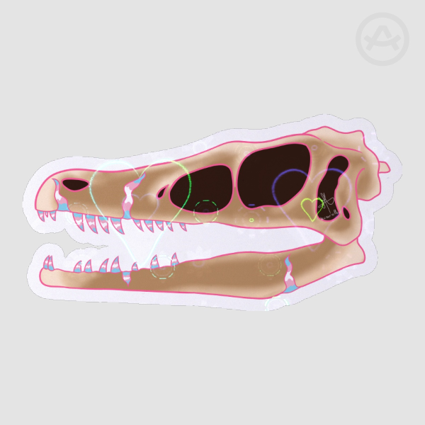 Velociraptor Trans (Pink Outline)