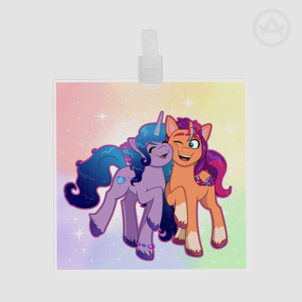 Izzy Moonbow and Sunny Starscout Plastic PET Luggage Tag