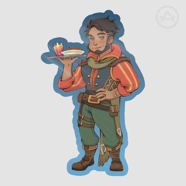 Owen Glossy Colored Edge Sticker
