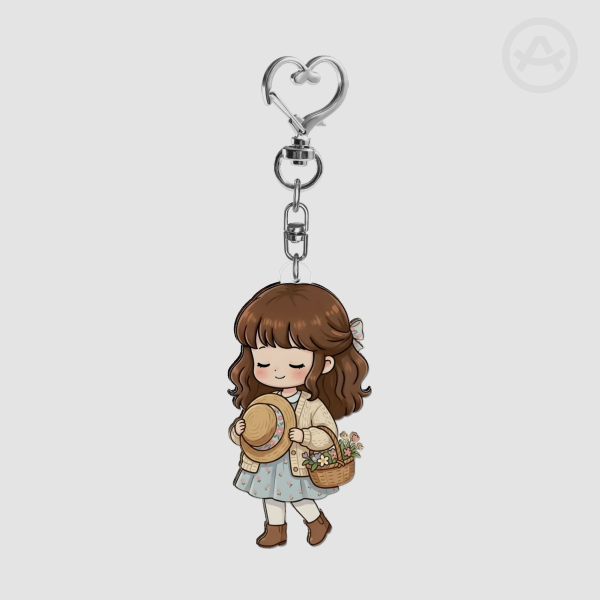 SweetArtRos Ella Cozy Spring Acrylic Keychain