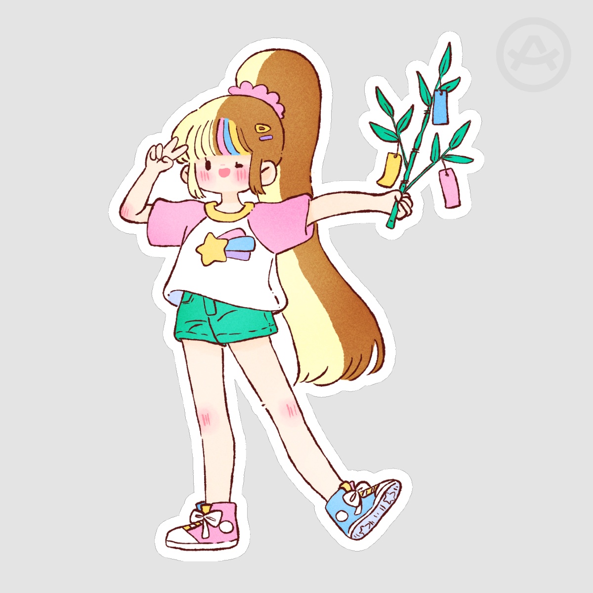 Tanabata Galaco Die Cut Stickers