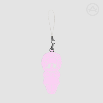 White Line July Heart Hands - 7cm Colored Edge Acrylic Keychain