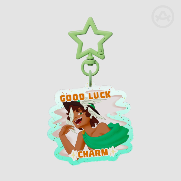Hermes Good Luck Charm Glitter Keychain