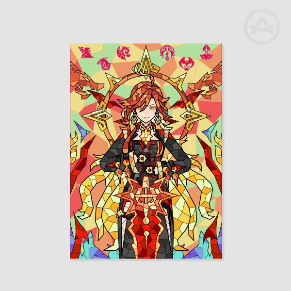 Mavuika Stained Glass A4 Poster Printing