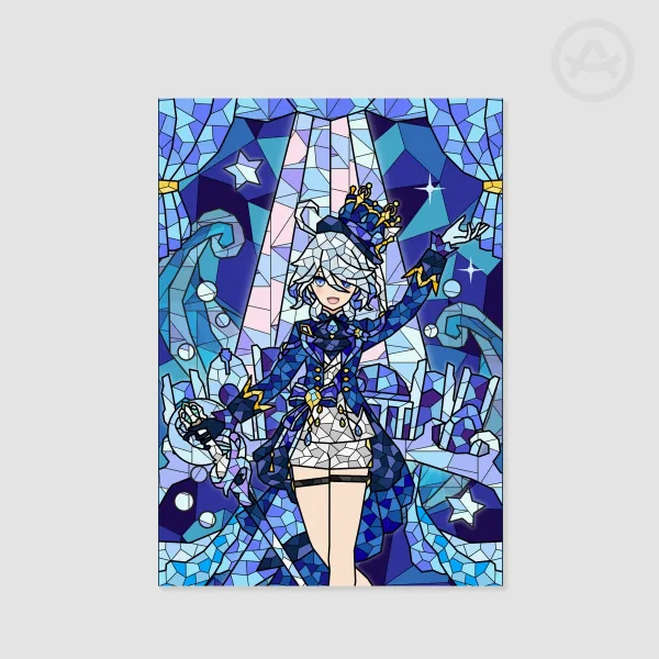 Furina Stained Glass A4 Poster Printing