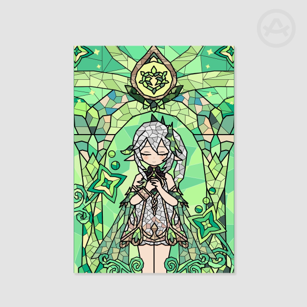 Nahida Stained Glass A4 Poster Printing