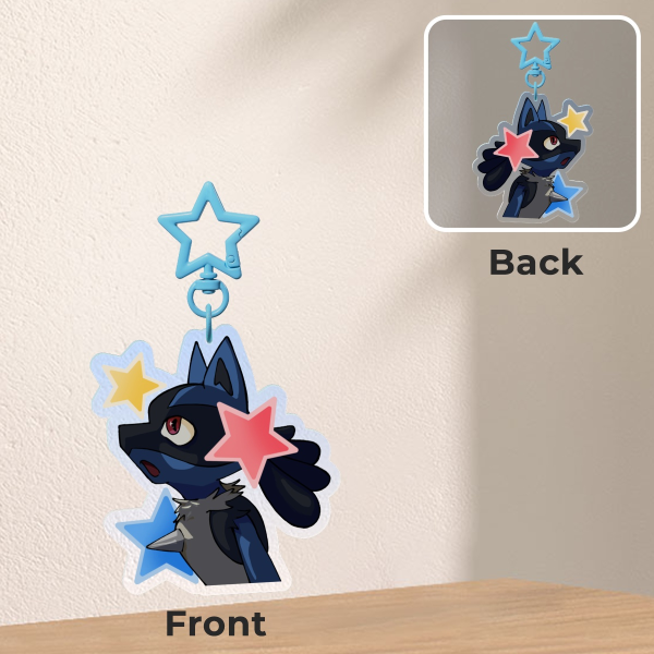 Starry Lucario keychain
