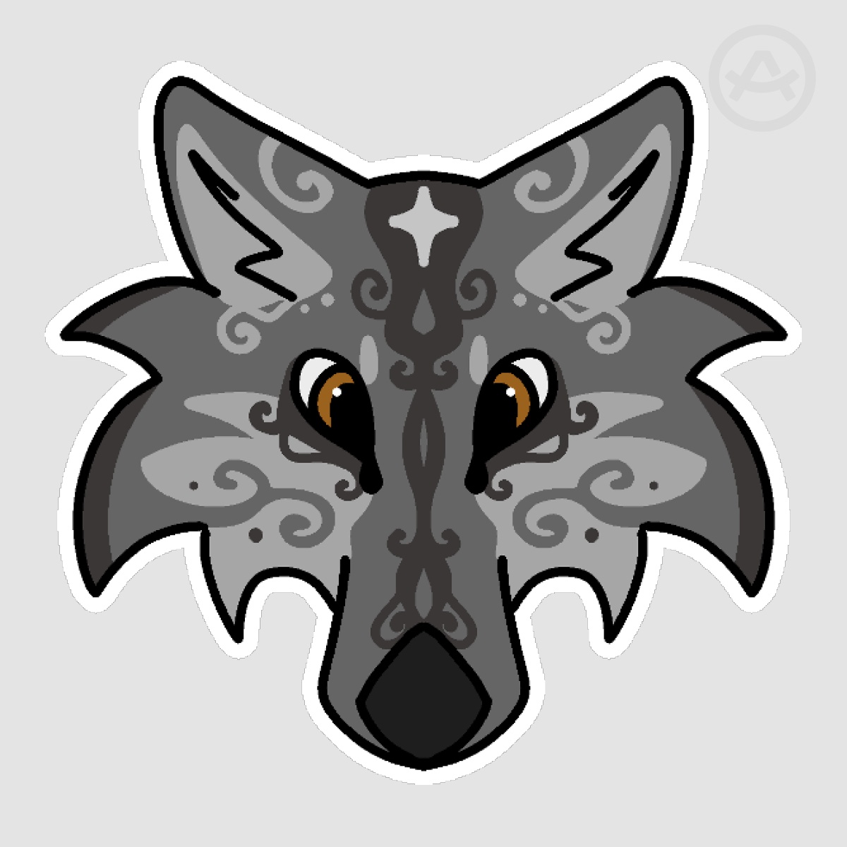 Gray wolf stickers