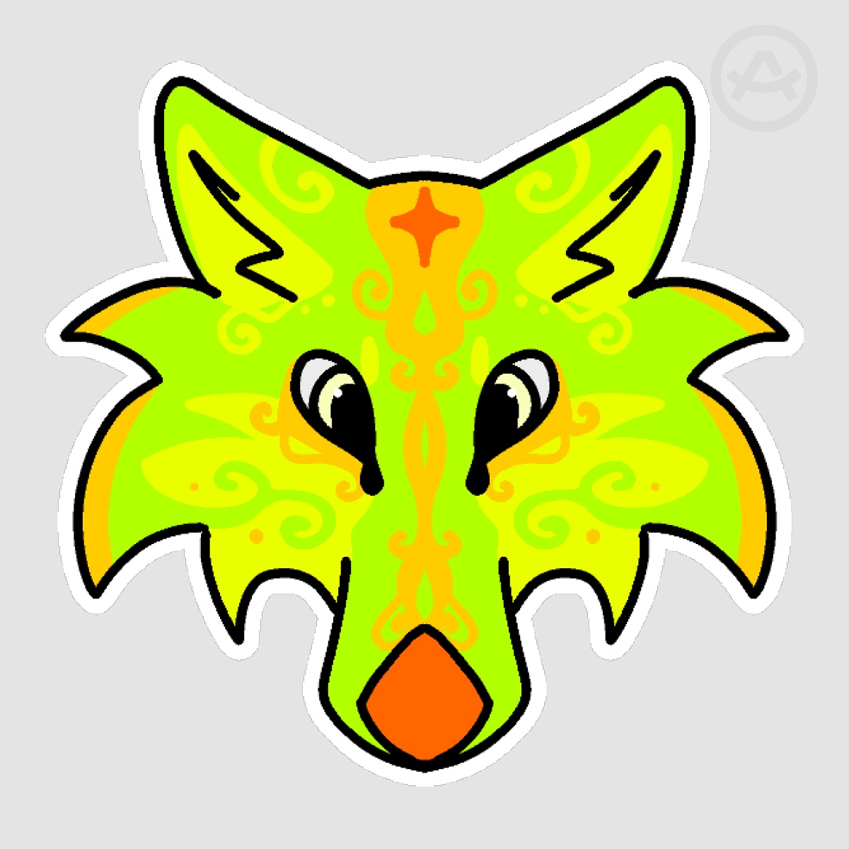 Citrus wolf stickers
