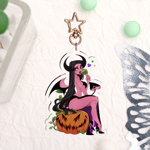 Succubusona Lanveril Halloween Acrylic Keychain