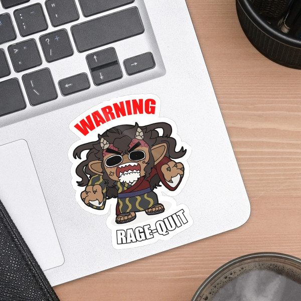 WARNING RAGE-QUIT - Sekido sticker