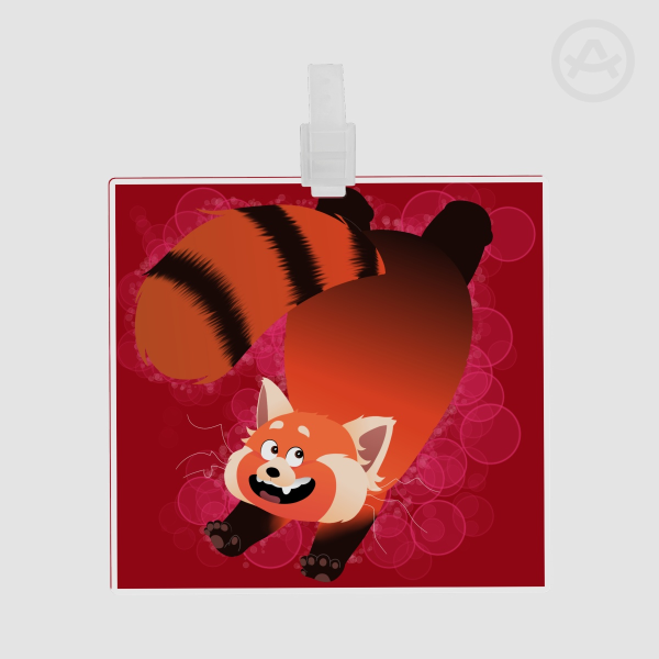 Mei Mei Panda Form Plastic PET Luggage Tag