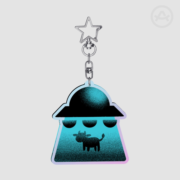 UFO Rainbow Acrylic Keychains