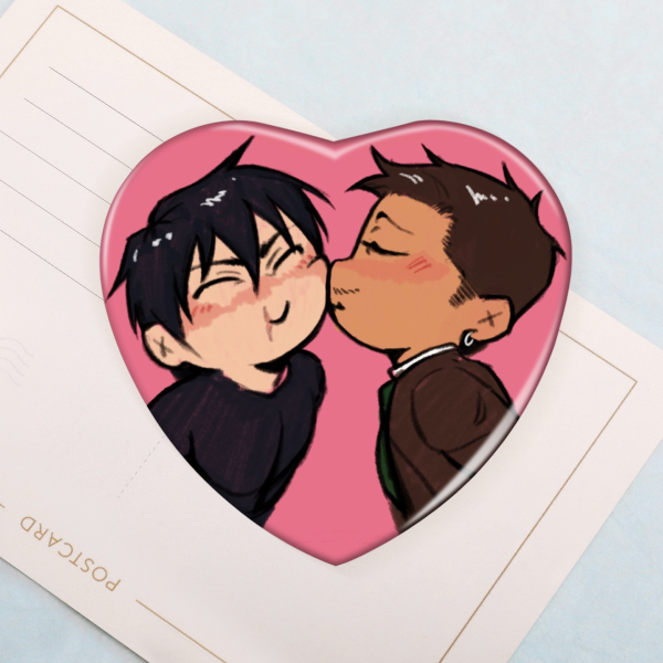 ShiuToji Heart Shaped Holographic Badge