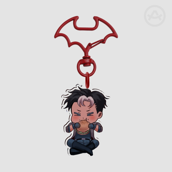 Jason Todd Burger Clear Acrylic Keychain