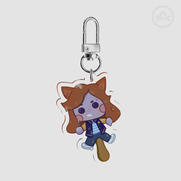 Jackie Taylor Blueberry Popsicle Acrylic Keychain