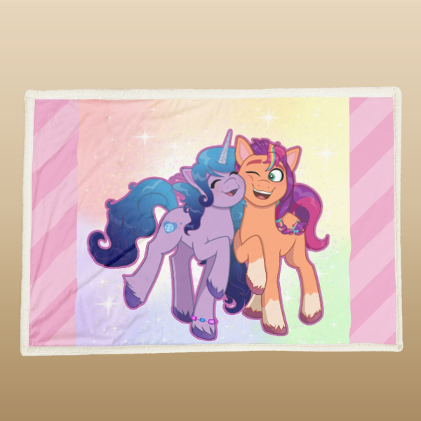 Izzy Moonbow and Sunny Starscout Blanket