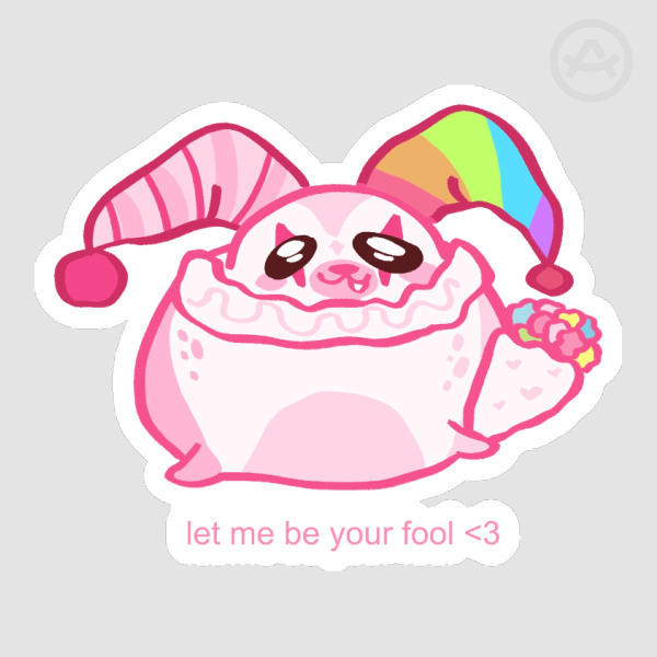 Clown Seal Sticker (with text)