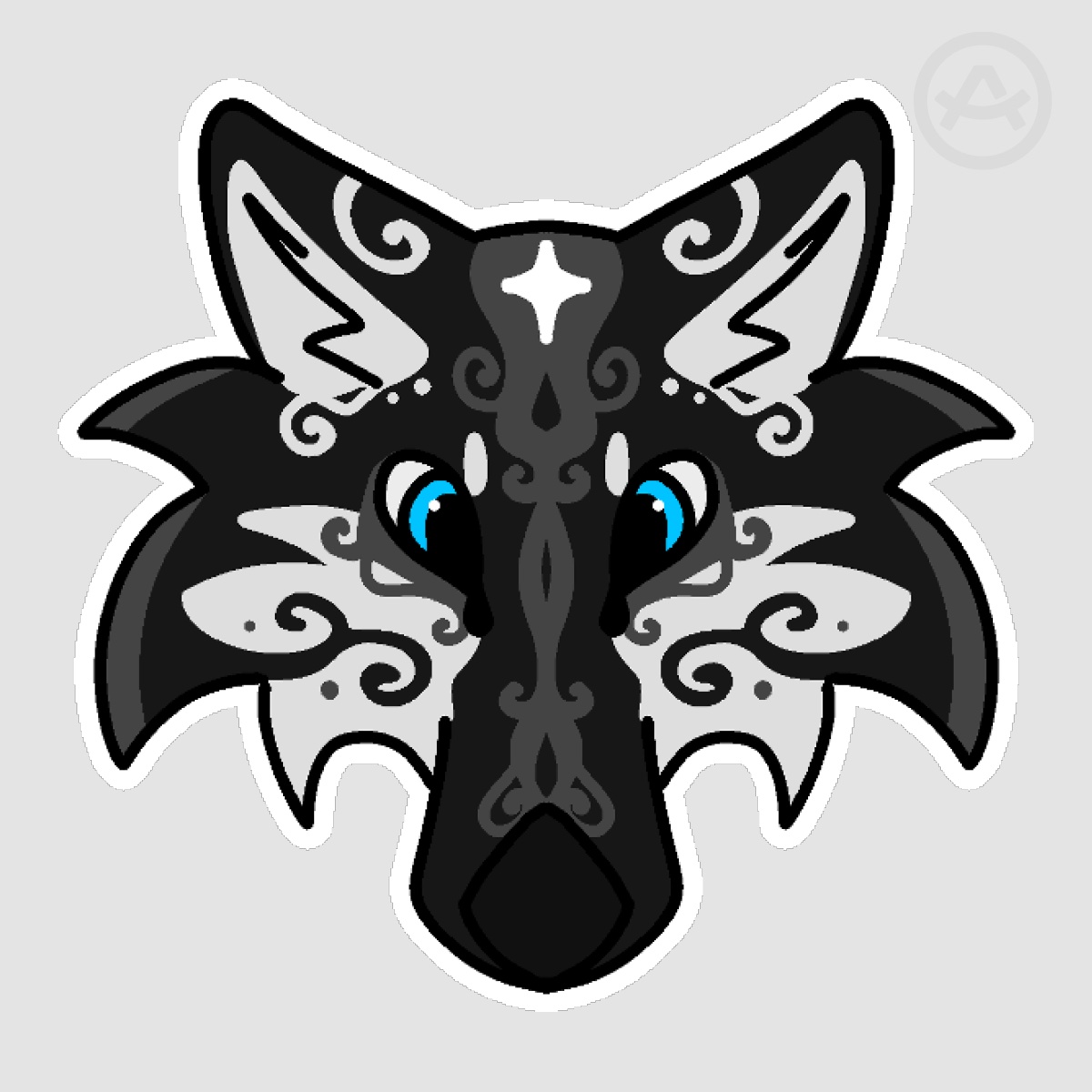 Husky wolf stickers