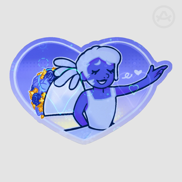 ( DELTARUNE CH. 5 ) Blue Holo Sticker