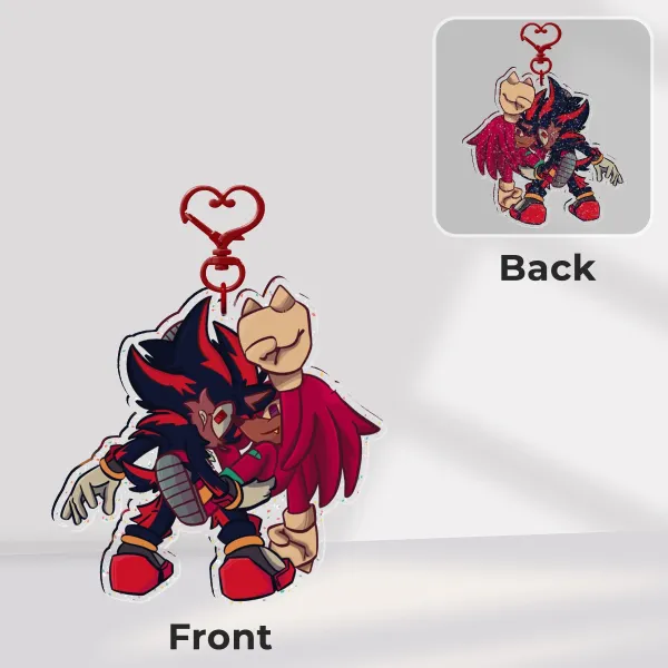Knuxadow Glitter Acrylic Keychains