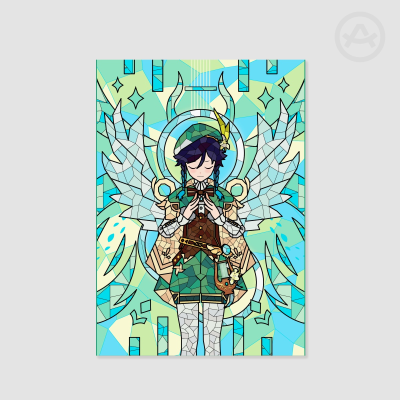 Venti Stained Glass A4 Poster Printing