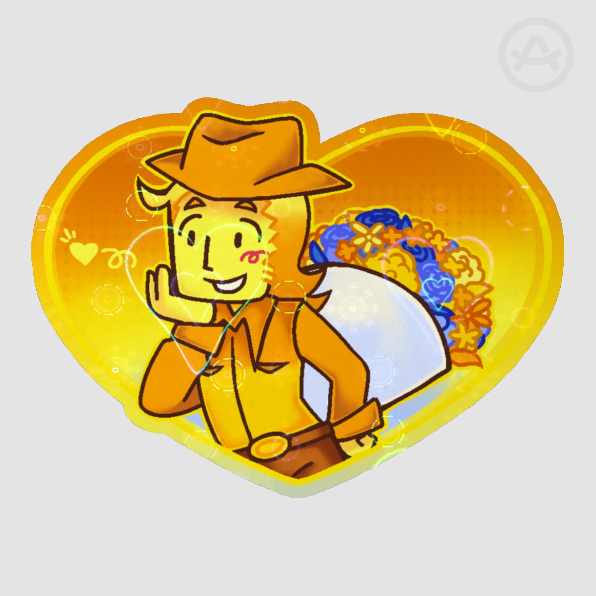 ( DELTARUNE CH. 5 ) Yellow Holo Sticker