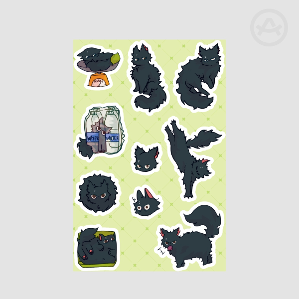 Kittyomi sticker sheet
