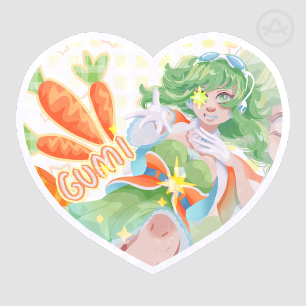 Gumi heart sticker