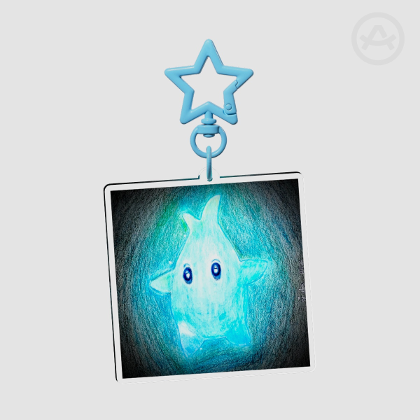 Star Child - Clear Acrylic Keychains by CJ Aloe Art, 2.76x2.76in.