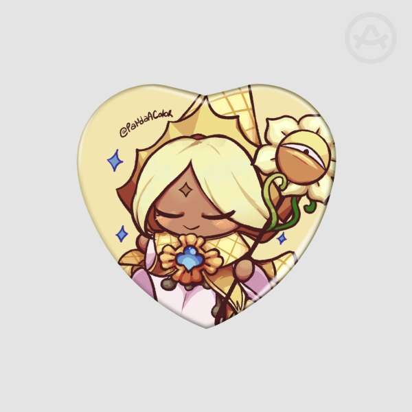 Heart Shape Holographic Badges Pure Vanilla